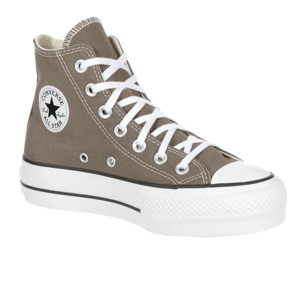 Taupe Converse Platforms